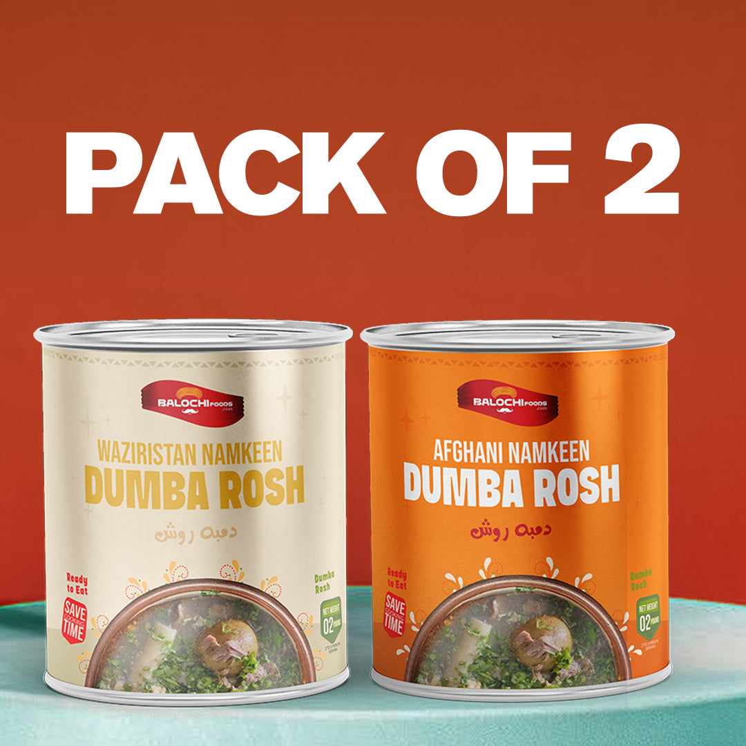 Afghani Dumba + Waziristani Dumba Namkeen Rosh – Mixed Bundle of 2